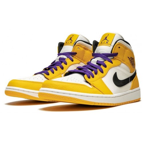 Баскетбольные кроссовки Air Jordan 1 MID SE 'Lakers'